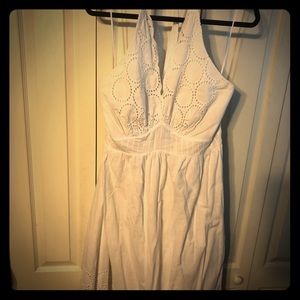 Halter eyelet dress